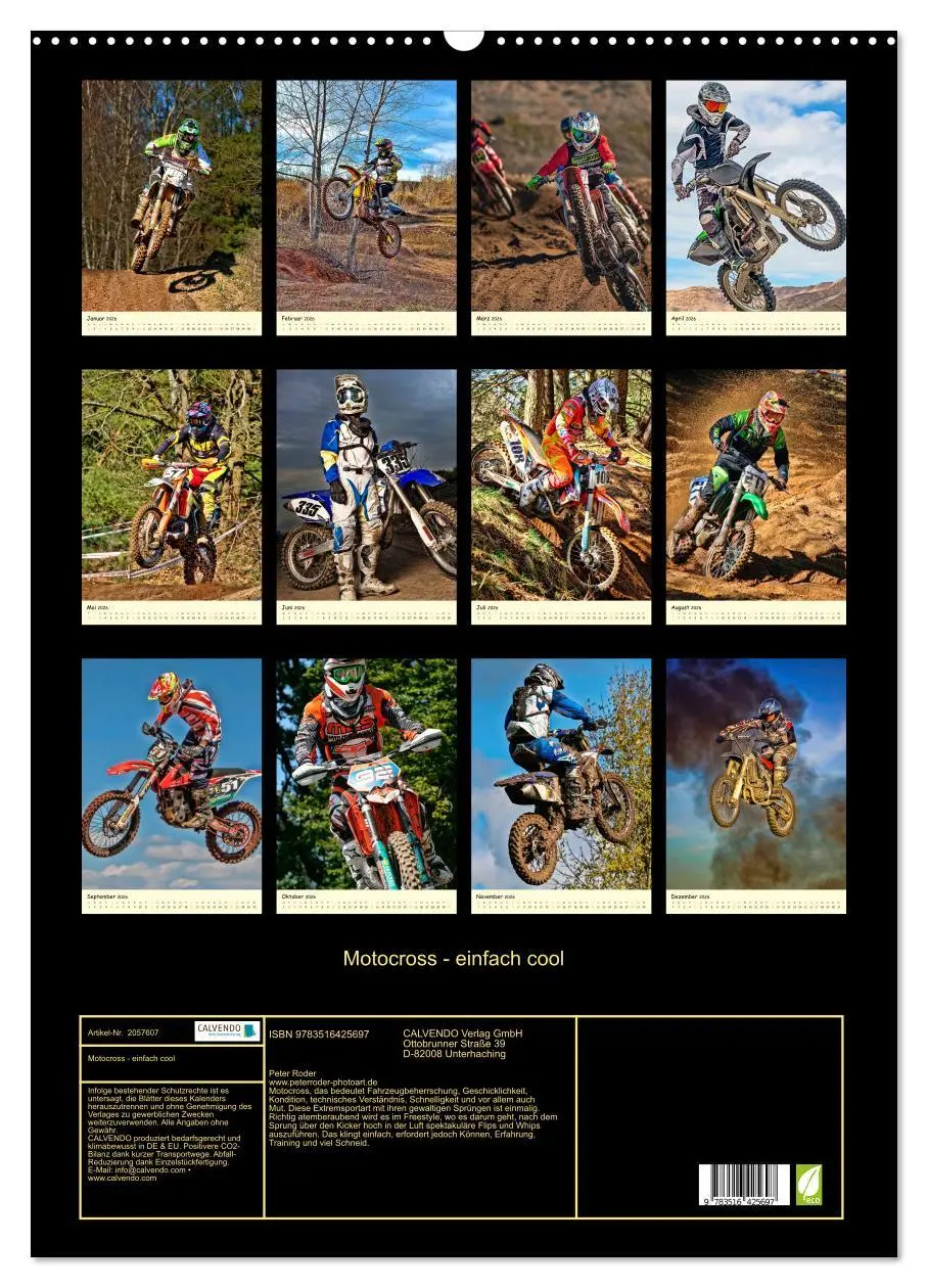 Bild: 9783516425697 | Motocross - einfach cool (Wandkalender 2026 DIN A2 hoch), CALVENDO...