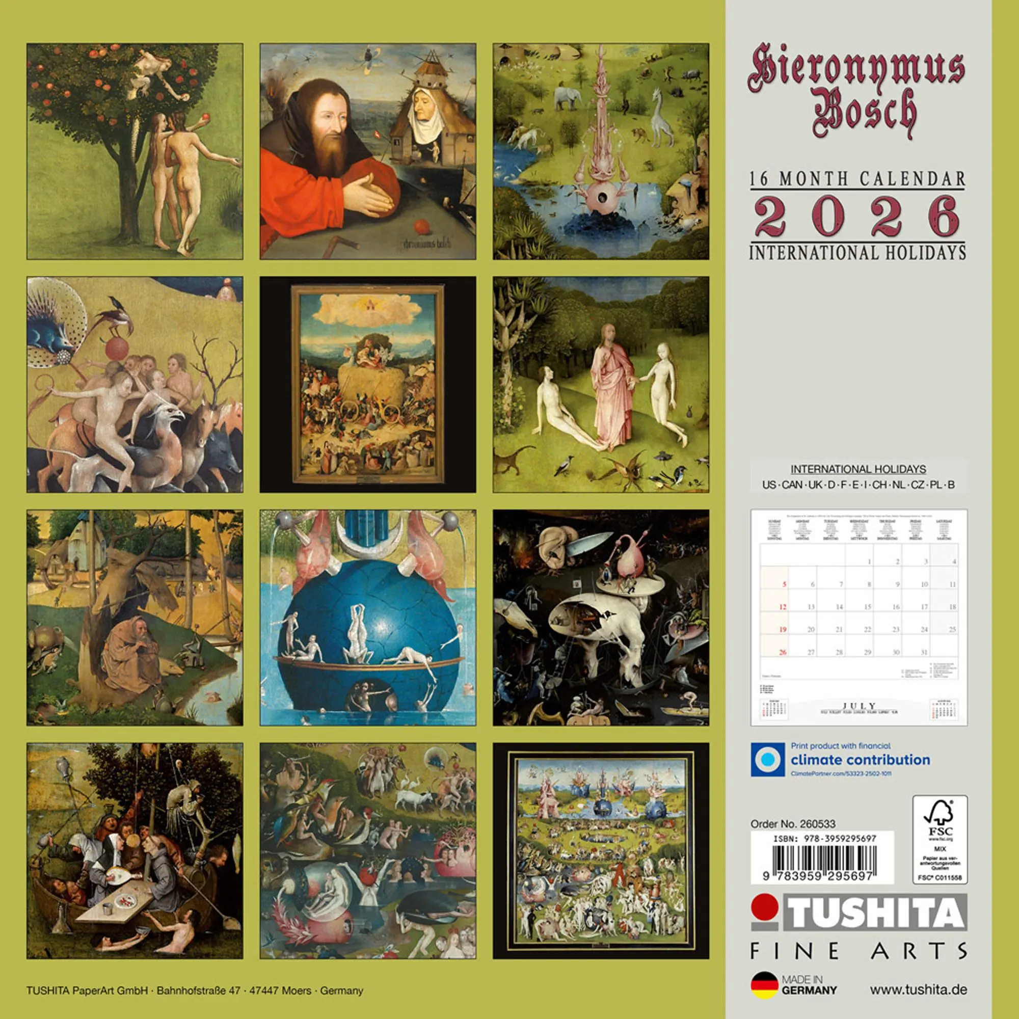 Rückseite: 9783959295697 | Hieronymus Bosch 2026 | Kalender 2026 | Kalender | Tushita Fine Arts Rückseite: 9783959295697 | Hieronymus Bosch 2026 | Kalender 2026 | Kalender | Tushita Fine Arts