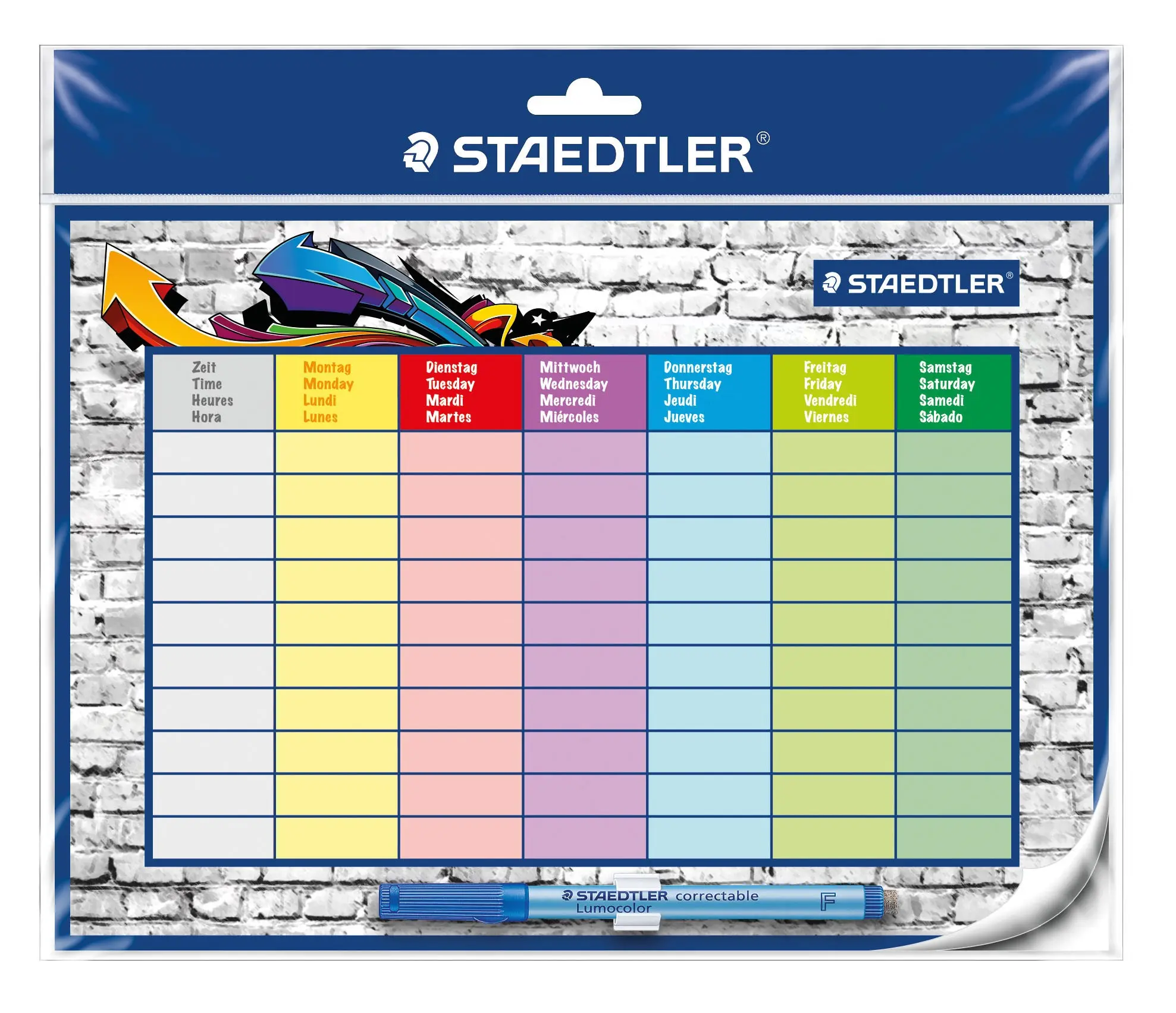 Cover: 4007817015797 | STAEDTLER Stundenplan Lumocolor + 1 Lumocolor Stift | 641 SP2 | 2022