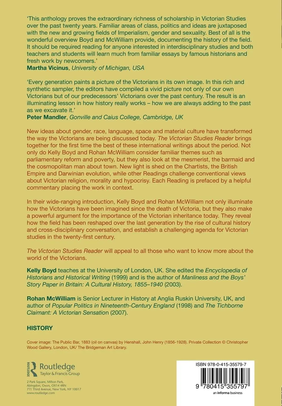 Rückseite: 9780415355797 | The Victorian Studies Reader | Kelly Boyd (u. a.) | Taschenbuch | 2007
