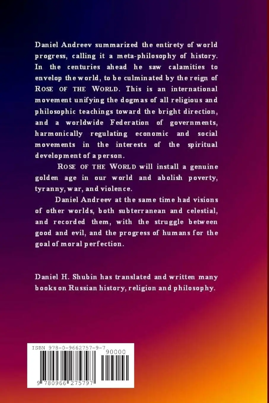Rückseite: 9780966275797 | Rose of the World | Daniel Andreev | Taschenbuch | Englisch | 2015