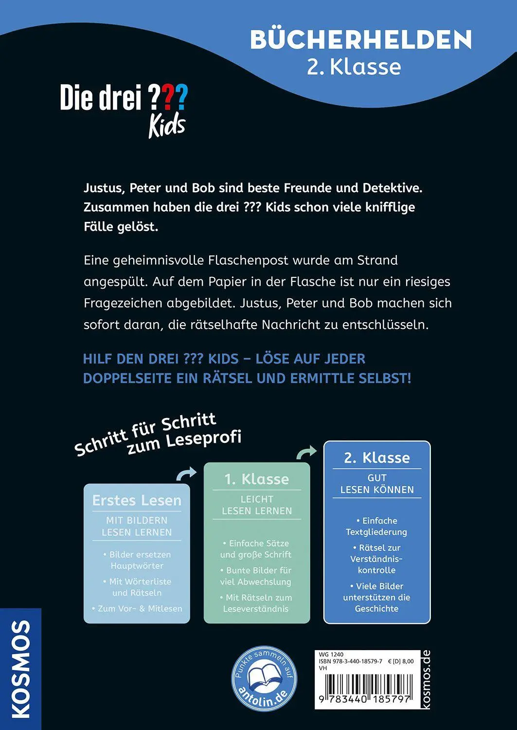 Bild: 9783440185797 | Die drei ??? Kids, Bücherhelden 2. Klasse, Geheime Flaschenpost | Buch