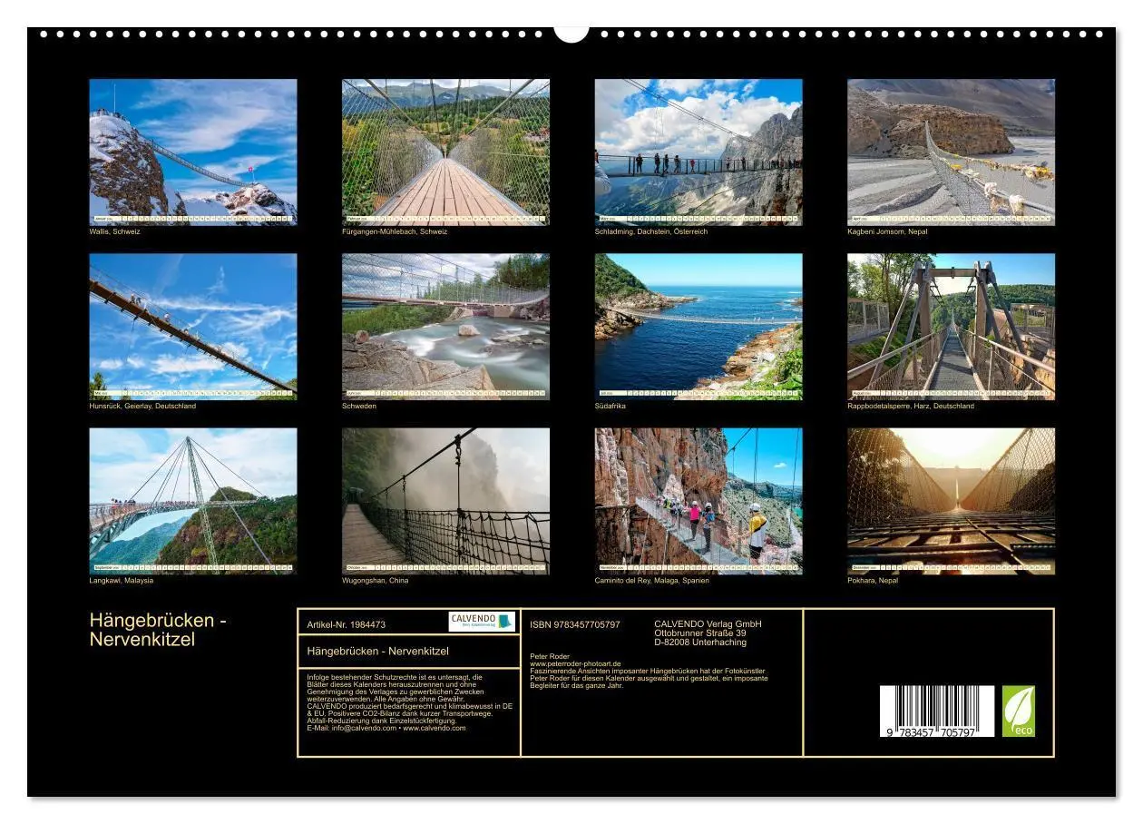 Bild: 9783457705797 | Hängebrücken - Nervenkitzel (hochwertiger Premium Wandkalender 2026...
