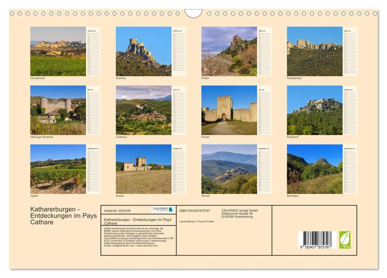 Bild: 9783457875797 | Katharerburgen - Entdeckungen im Pays Cathare (Wandkalender 2026...