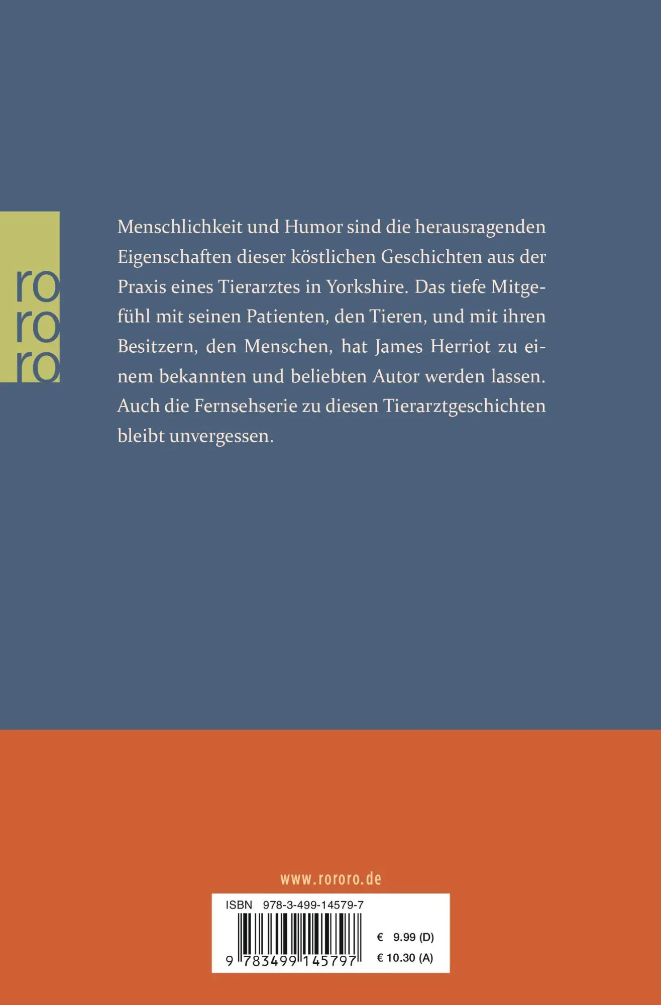 Rückseite: 9783499145797 | Der Tierarzt | Die zweite Folge der heiteren Tierarztgeschichten