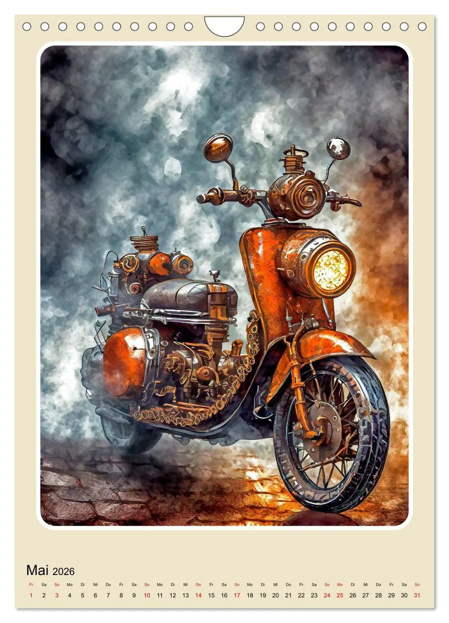 Bild: 9783516275797 | Steampunk Mobilität (Wandkalender 2026 DIN A4 hoch), CALVENDO...