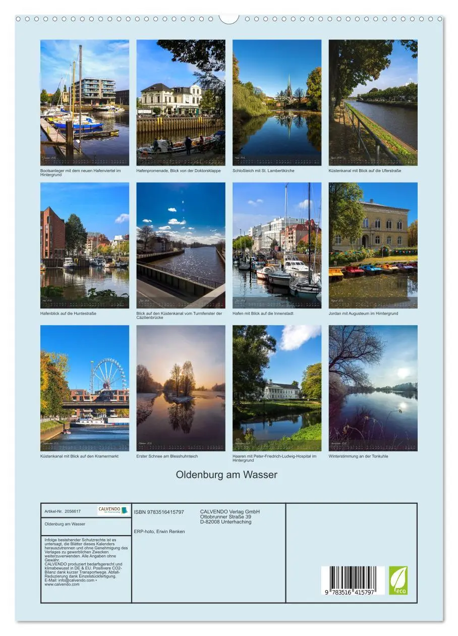 Bild: 9783516415797 | Oldenburg am Wasser (hochwertiger Premium Wandkalender 2026 DIN A2...
