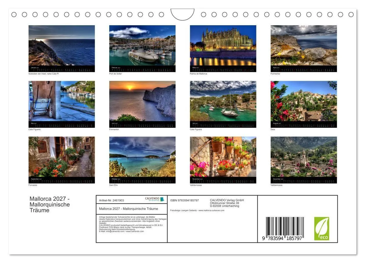 Bild: 9783594185797 | Mallorca 2027 - Mallorquinische Träume (Wandkalender 2027 DIN A4...