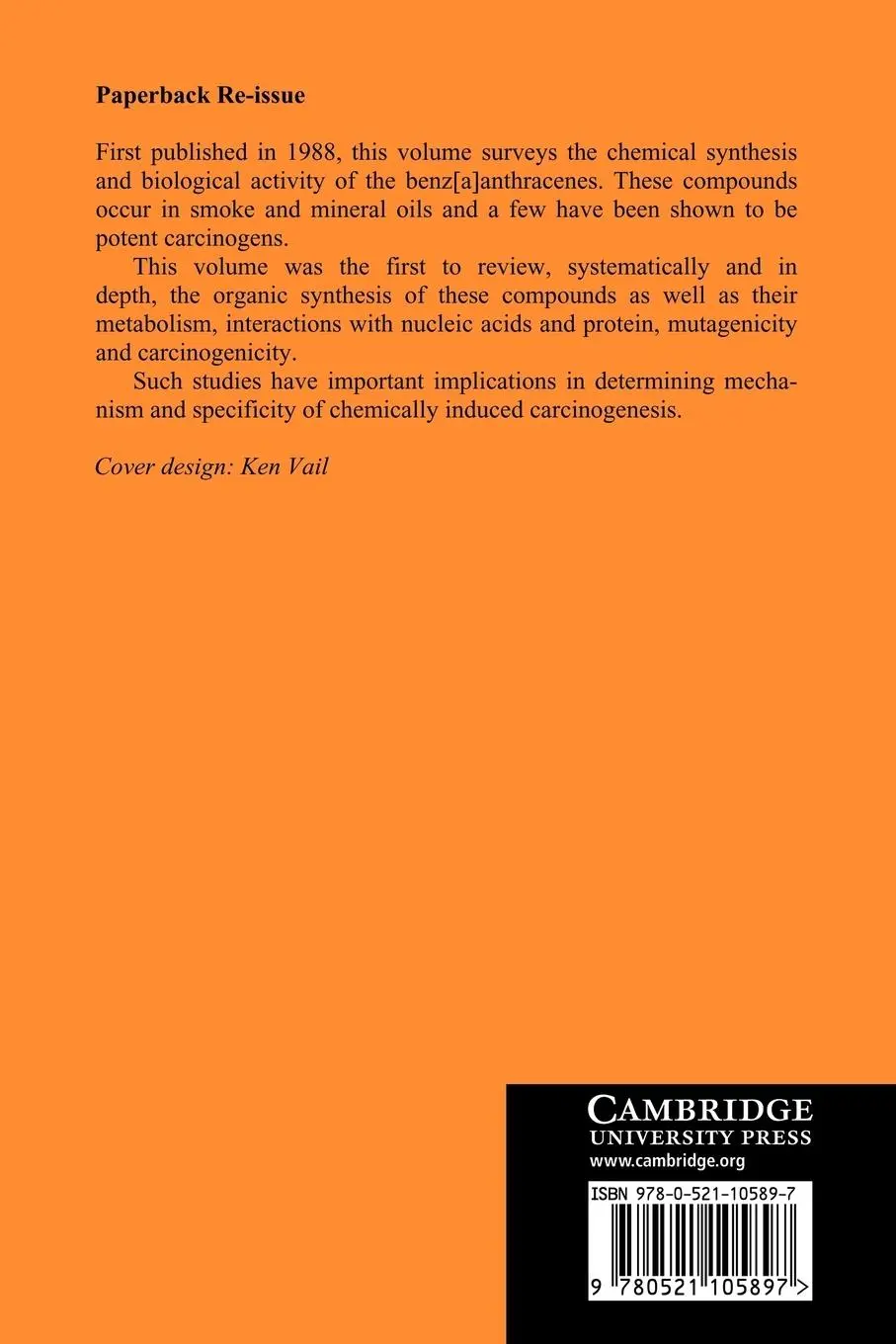 Rückseite: 9780521105897 | The Chemistry and Biology of Benz[a]anthracenes | M. S. Newman (u. a.)
