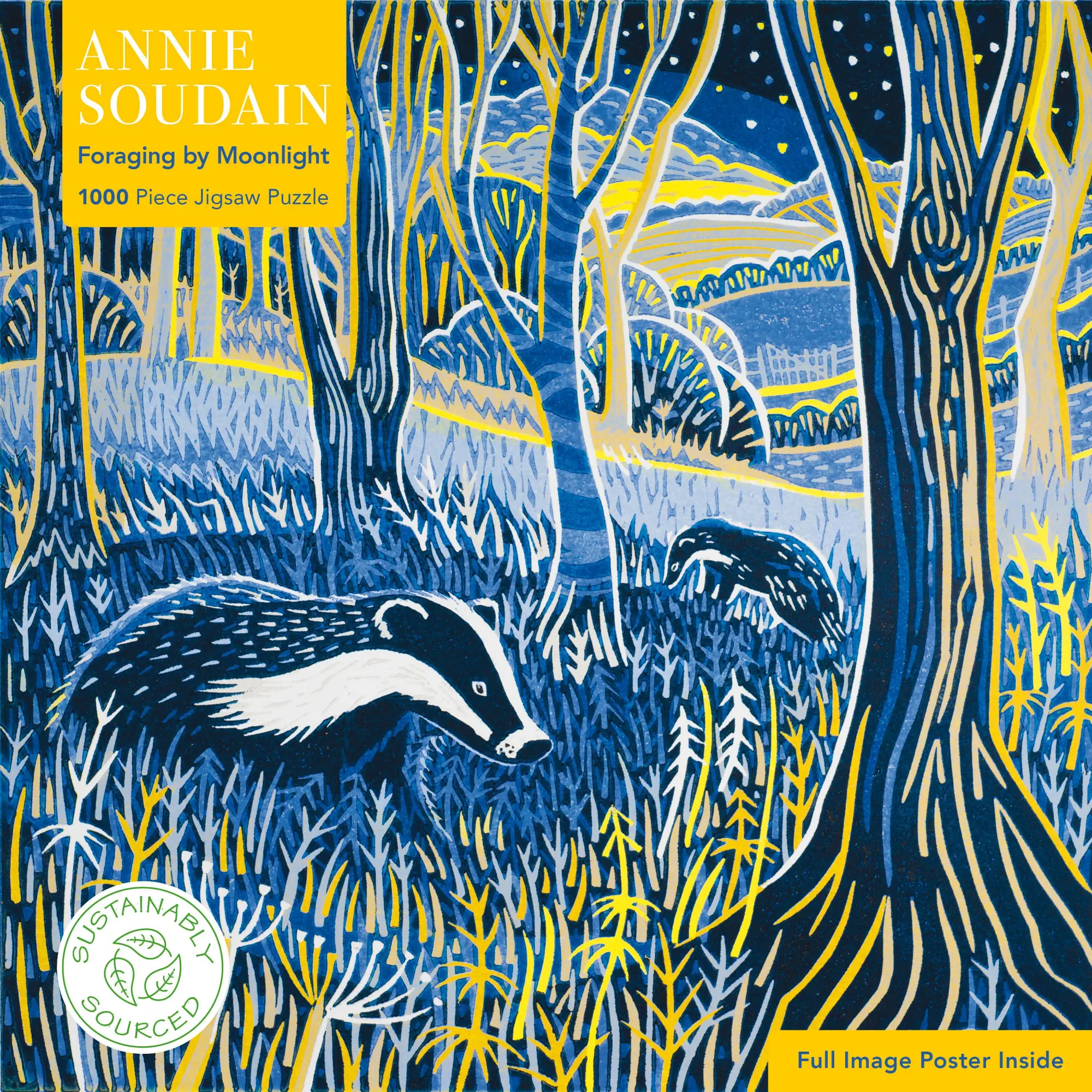 Cover: 9781835625897 | Adult Sustainable Jigsaw Puzzle Annie Soudain: Foraging by Moonlight