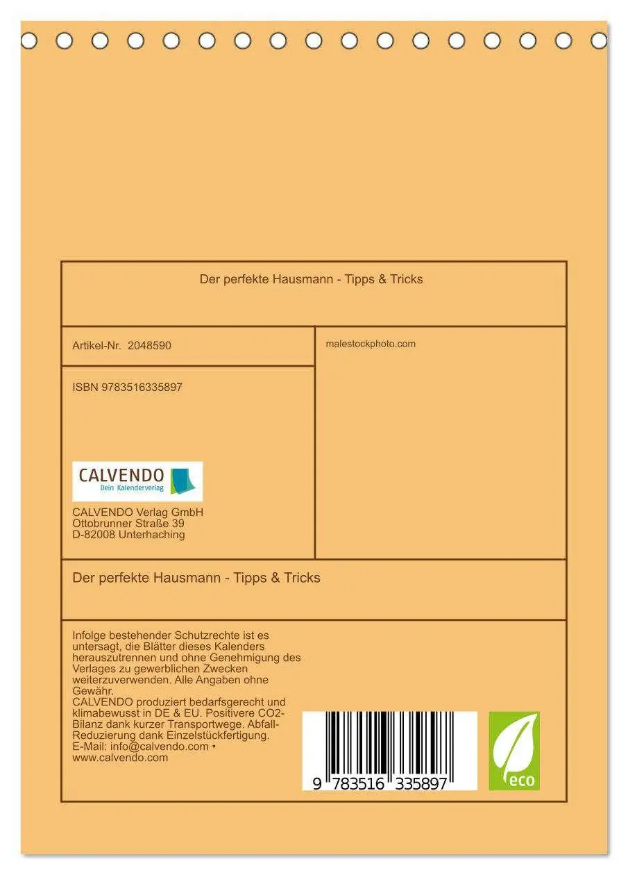 Bild: 9783516335897 | Der perfekte Hausmann - Tipps &amp; Tricks (Tischkalender 2026 DIN A5...