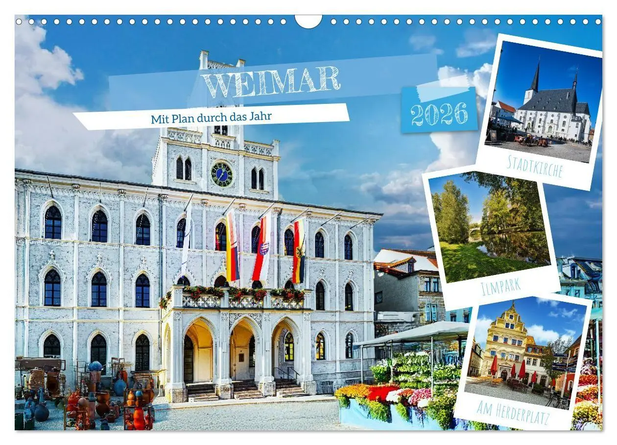 Cover: 9783516715897 | Weimar - Mit Plan durch das Jahr (Wandkalender 2026 DIN A3 quer),...