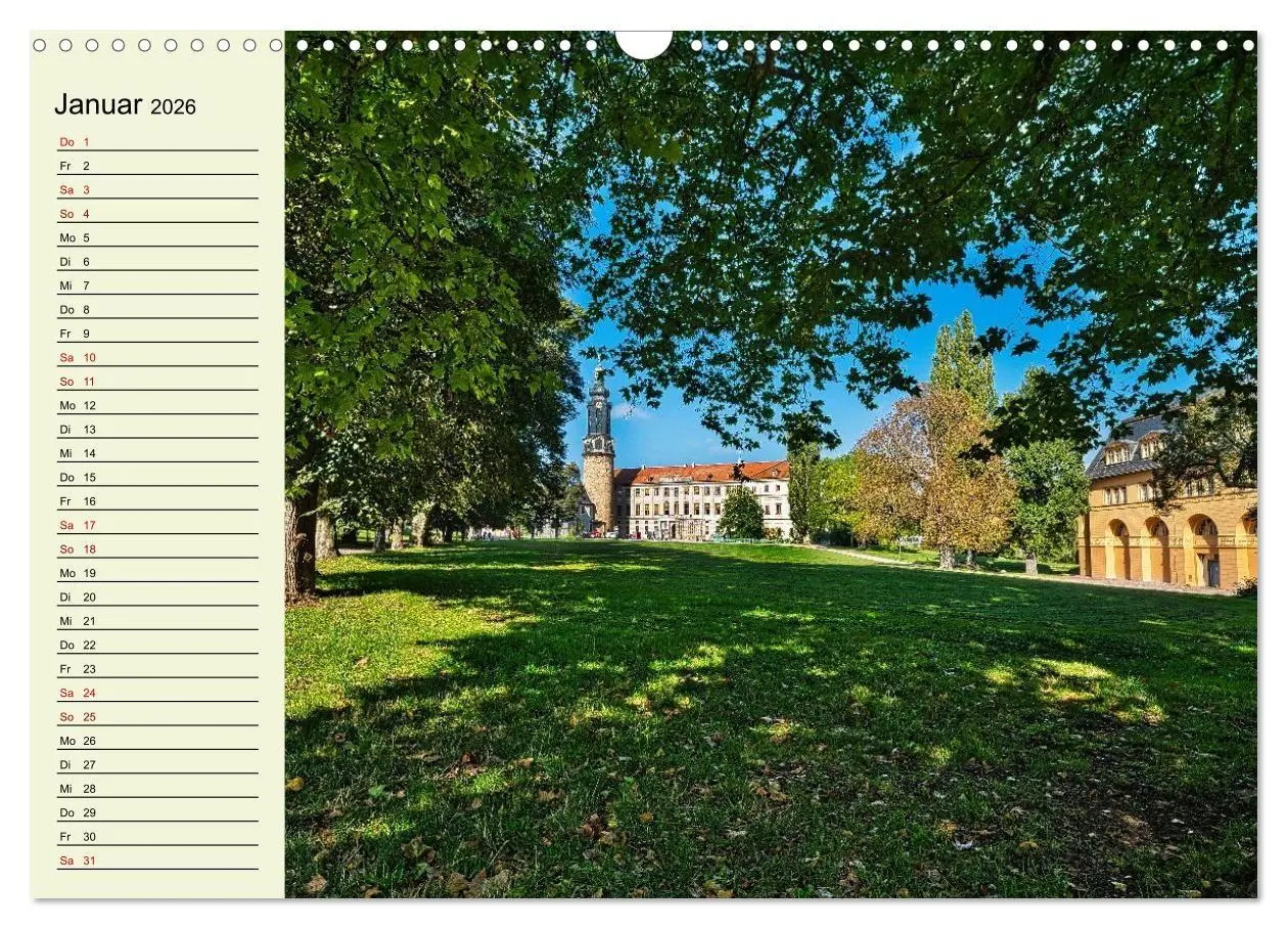 Bild: 9783516715897 | Weimar - Mit Plan durch das Jahr (Wandkalender 2026 DIN A3 quer),...