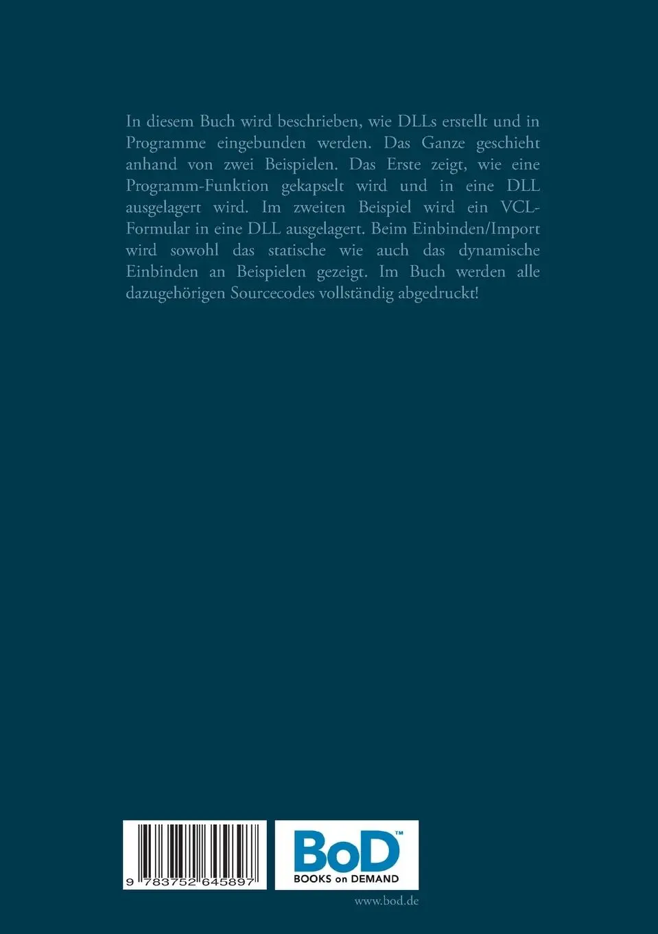 Rückseite: 9783752645897 | Das DLL Kompendium für Delphi RAD-Studio | Marco Forestier | Buch