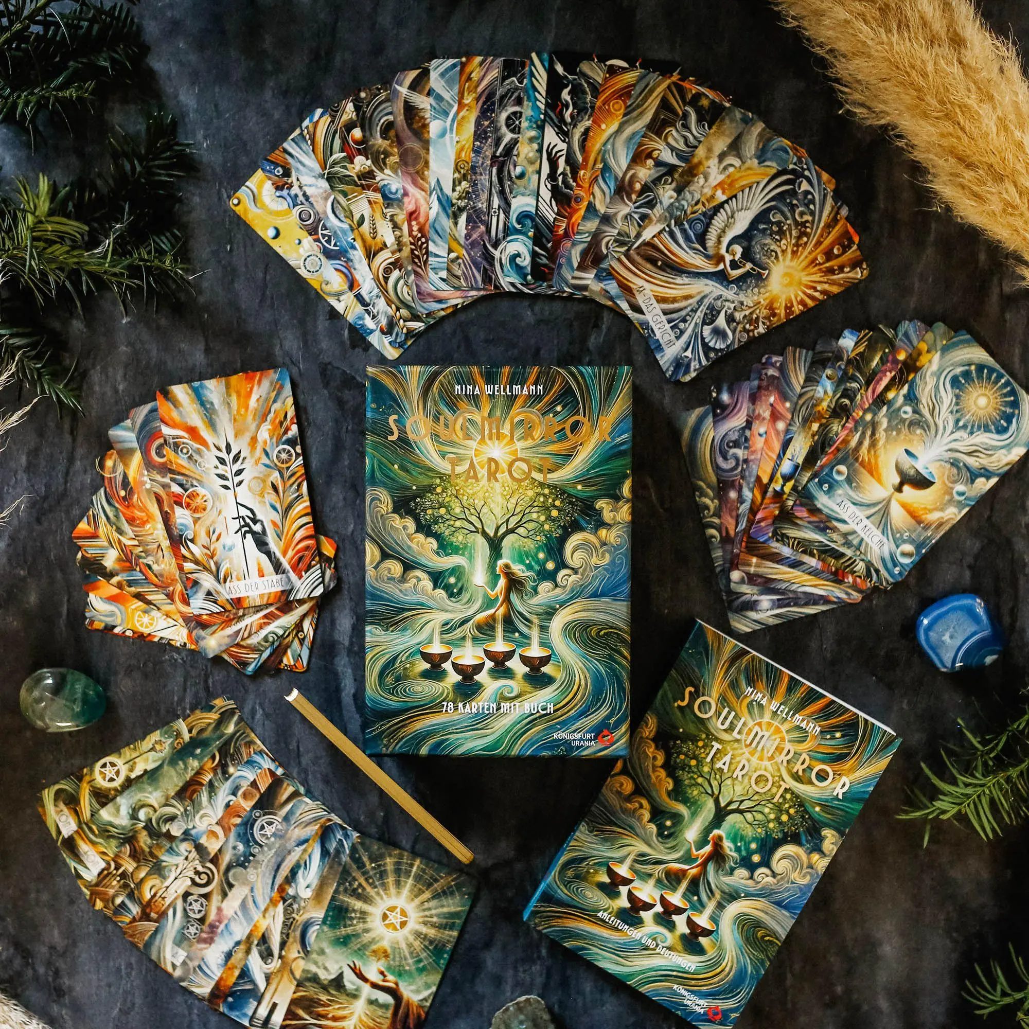 Bild: 9783868265897 | Soulmirror Tarot - 78 Karten mit Buch - (Soul Path, sensitive...