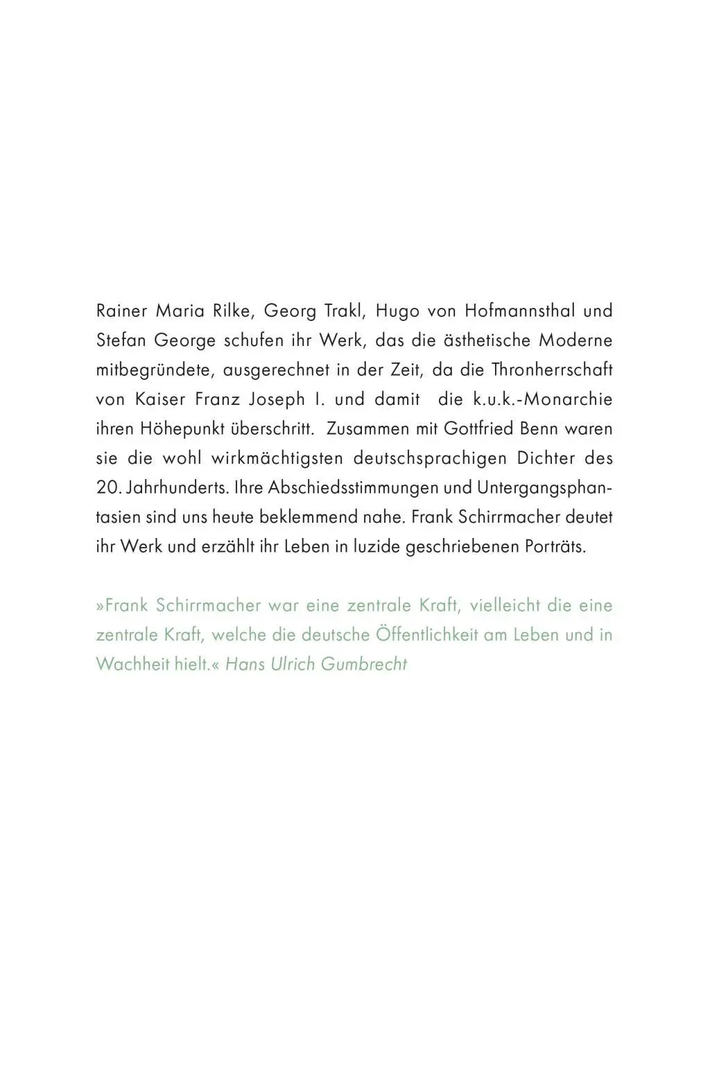 Bild: 9783896675897 | Die Stunde der Welt | Frank Schirrmacher | Buch | 192 S. | Deutsch