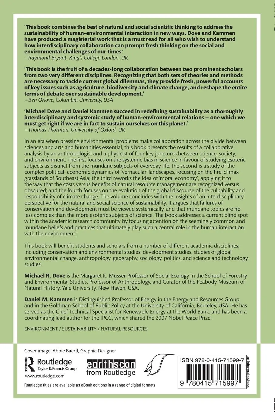 Rückseite: 9780415715997 | Science, Society and the Environment | Michael R. Dove (u. a.) | Buch