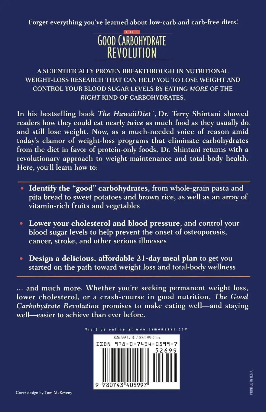 Rückseite: 9780743405997 | The Good Carbohydrate Revolution | Terry Shintani | Taschenbuch | 2003
