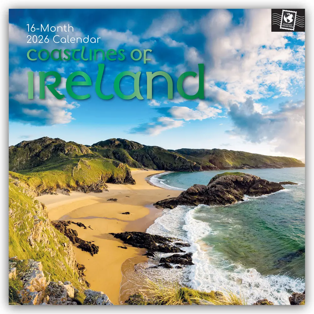Cover: 9781836225997 | Coastlines of Ireland - Irlands Küsten 2026 - 16-Monatskalender | Ltd