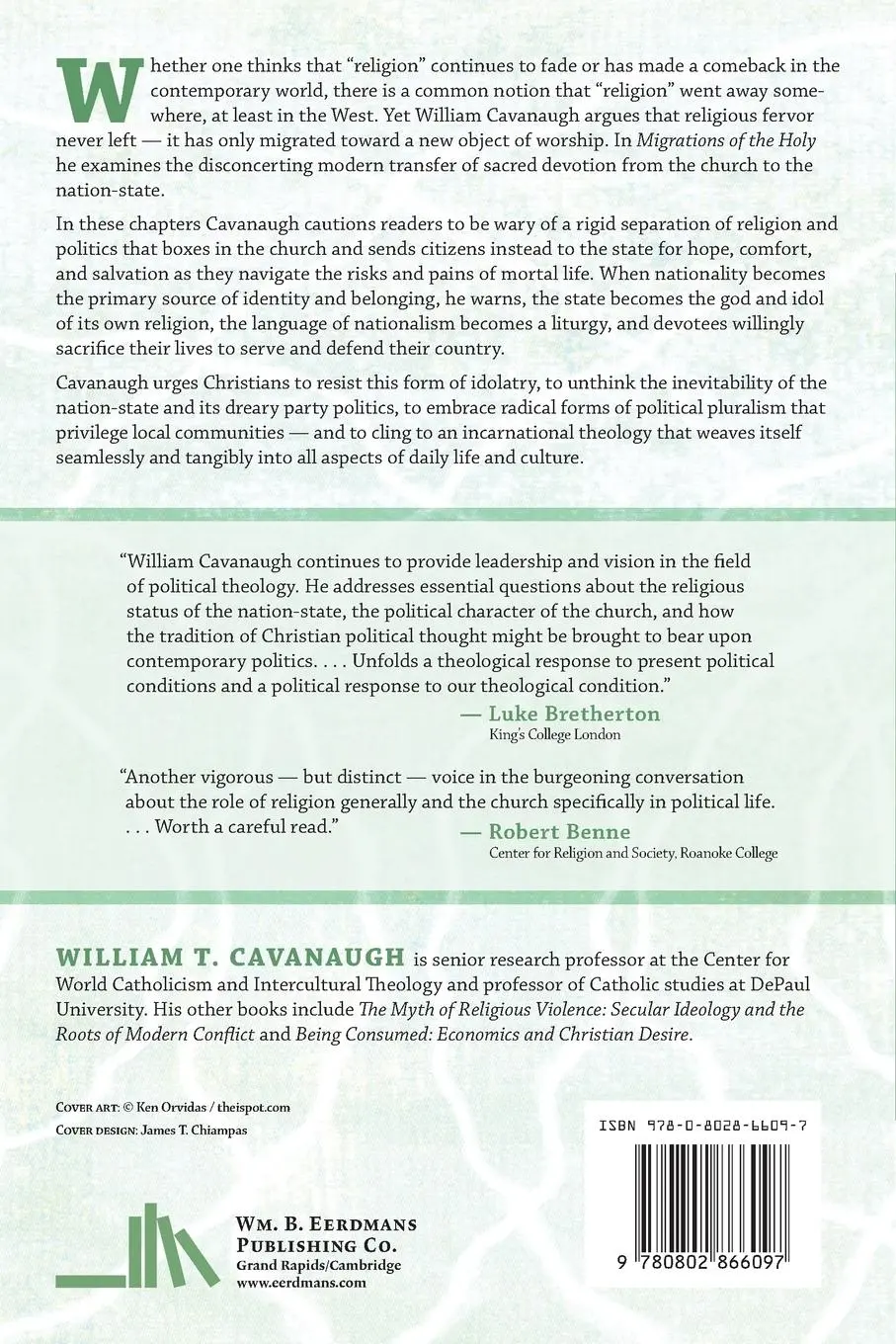Rückseite: 9780802866097 | Migrations of the Holy | William T Cavanaugh | Taschenbuch | Englisch