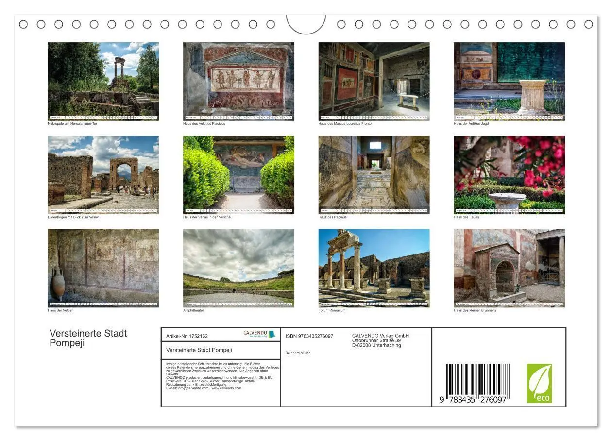 Bild: 9783435276097 | Versteinerte Stadt Pompeji (Wandkalender 2025 DIN A4 quer),...