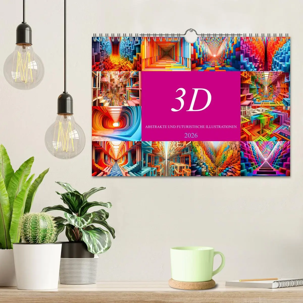 Bild: 9783457366097 | 3D - Abstrakte und futuristische Illustrationen (Wandkalender 2026...