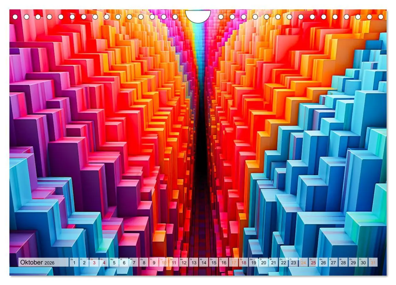 Bild: 9783457366097 | 3D - Abstrakte und futuristische Illustrationen (Wandkalender 2026...