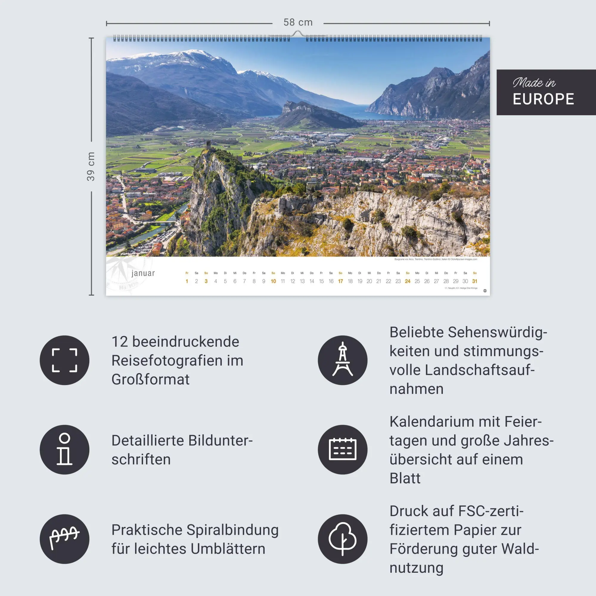 Bild: 9783756416097 | Gardasee Globetrotter Kalender 2027 - Von romantischen Buchten und...