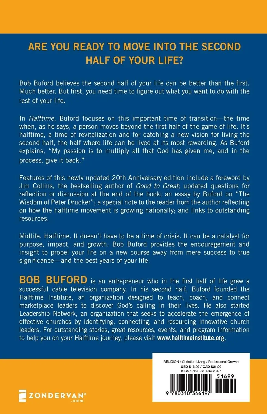 Rückseite: 9780310346197 | Halftime | Moving from Success to Significance | Bob P. Buford | Buch
