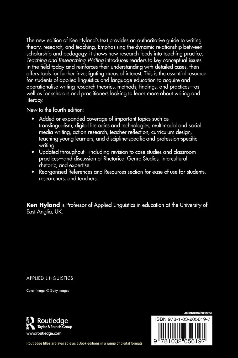 Rückseite: 9781032056197 | Teaching and Researching Writing | Ken Hyland | Taschenbuch | Englisch