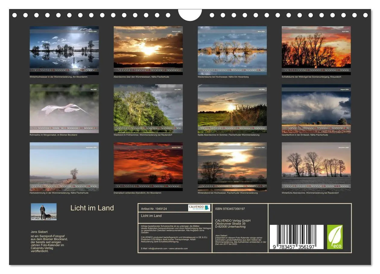 Bild: 9783457356197 | Licht im Land (Wandkalender 2026 DIN A4 quer), CALVENDO Monatskalender