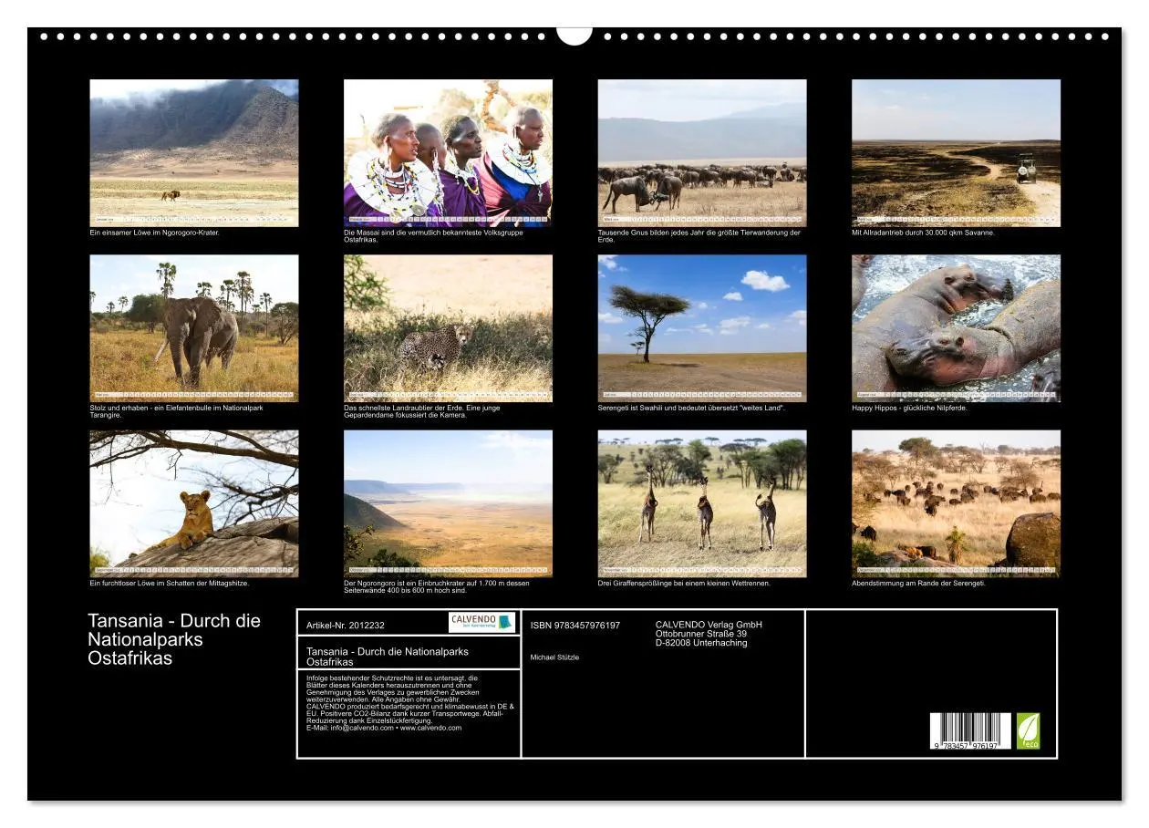 Bild: 9783457976197 | Tansania - Durch die Nationalparks Ostafrikas (Wandkalender 2026...