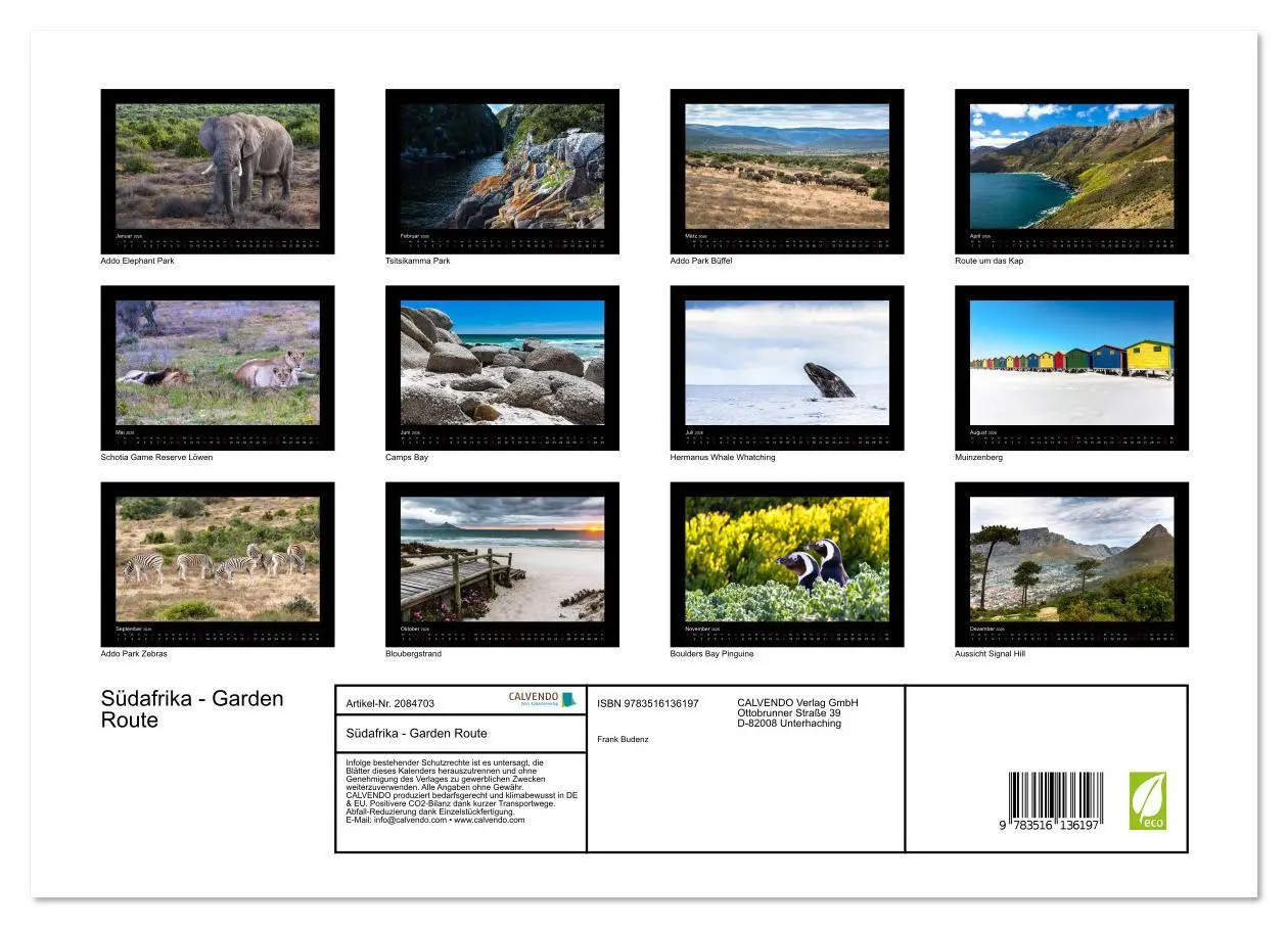 Bild: 9783516136197 | Südafrika - Garden Route (Wandkalender 2026 DIN A3 quer), CALVENDO...