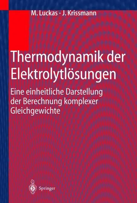 Cover: 9783642626197 | Thermodynamik der Elektrolytlösungen | J. Krissmann (u. a.) | Buch
