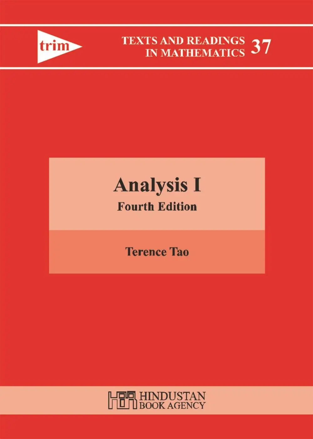 Cover: 9788195196197 | Analysis I | Terence Tao | Buch | Einband - fest (Hardcover) | 2022