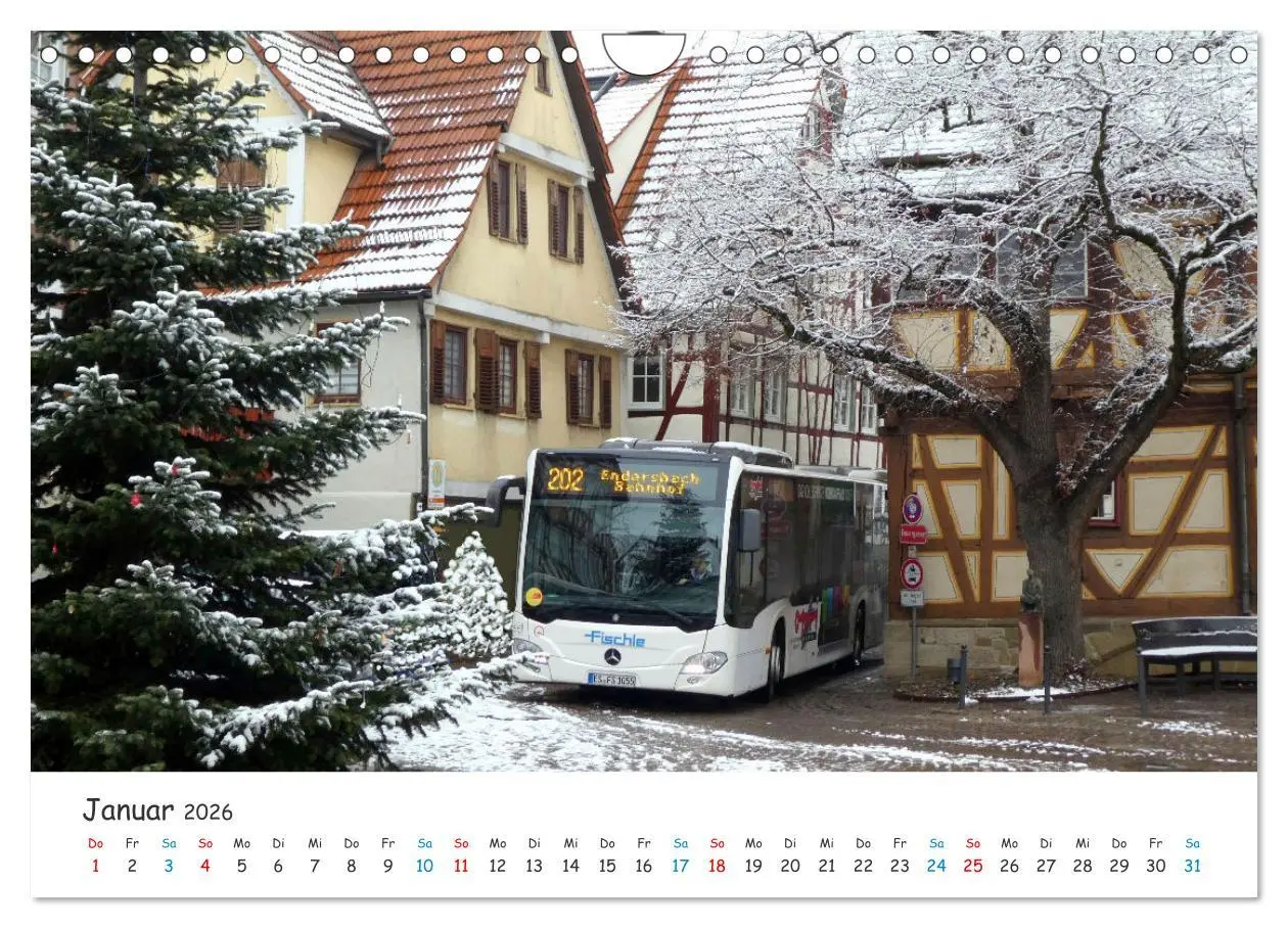 Bild: 9783457656297 | Omnibusse von heute und früher (Wandkalender 2026 DIN A4 quer),...