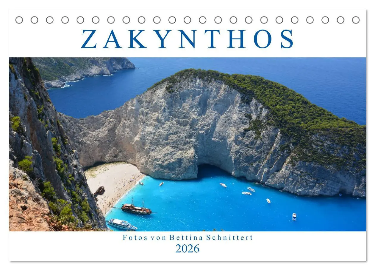 Cover: 9783457896297 | Zakynthos 2026 (Tischkalender 2026 DIN A5 quer), CALVENDO...