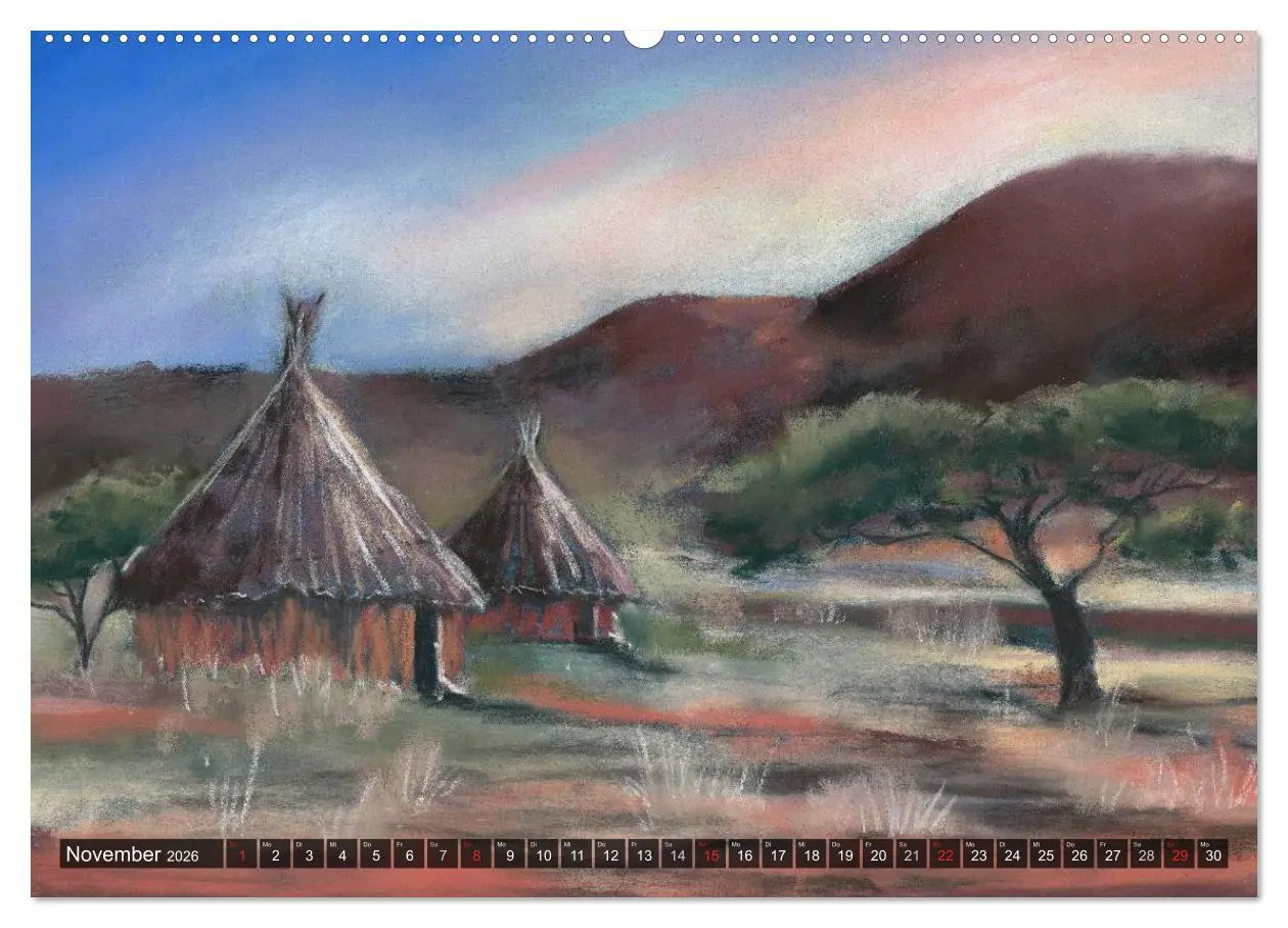 Bild: 9783457966297 | Afrika in Pastellgemälden (Wandkalender 2026 DIN A2 quer), CALVENDO...