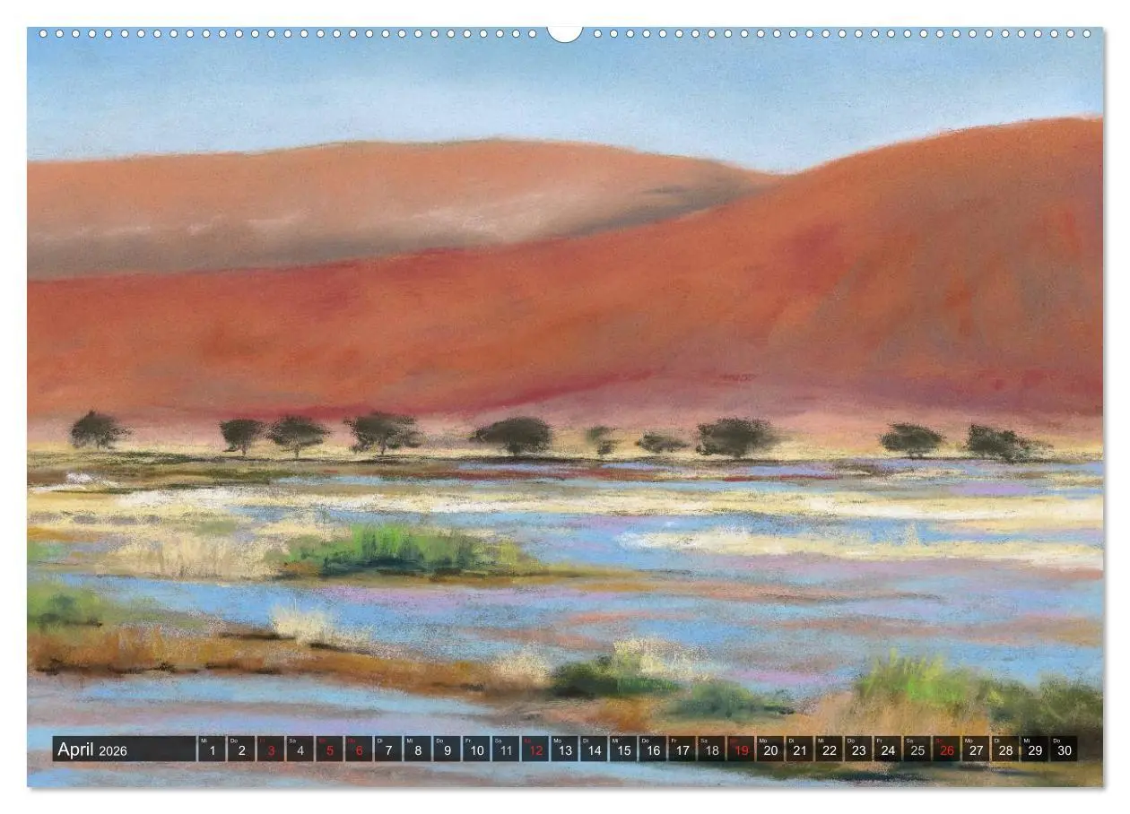 Bild: 9783457966297 | Afrika in Pastellgemälden (Wandkalender 2026 DIN A2 quer), CALVENDO...
