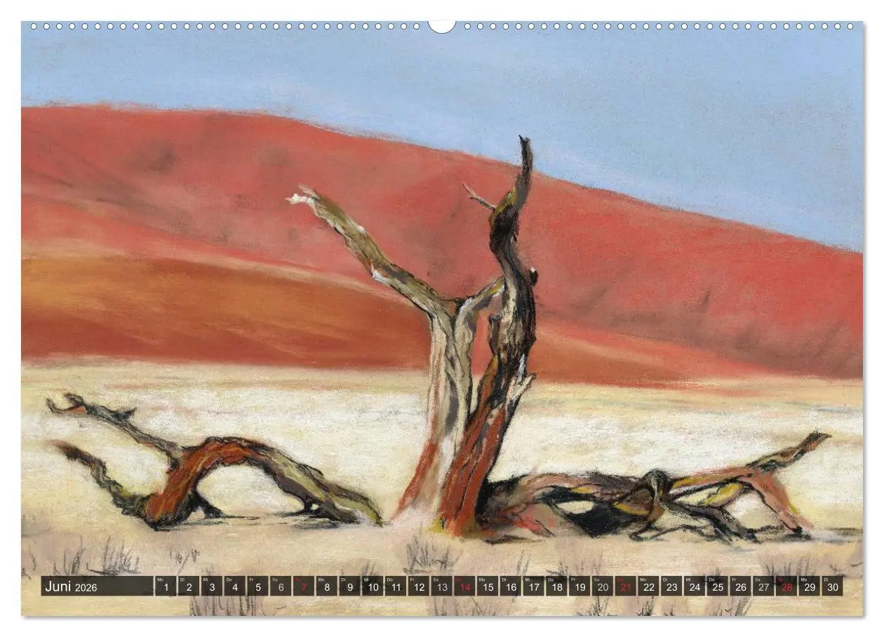 Bild: 9783457966297 | Afrika in Pastellgemälden (Wandkalender 2026 DIN A2 quer), CALVENDO...