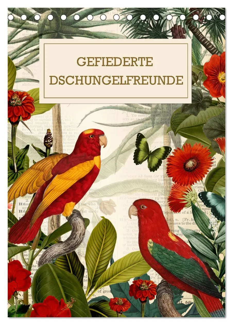 Cover: 9783516296297 | Gefiederte Dschungelfreunde (Tischkalender 2026 DIN A5 hoch),...