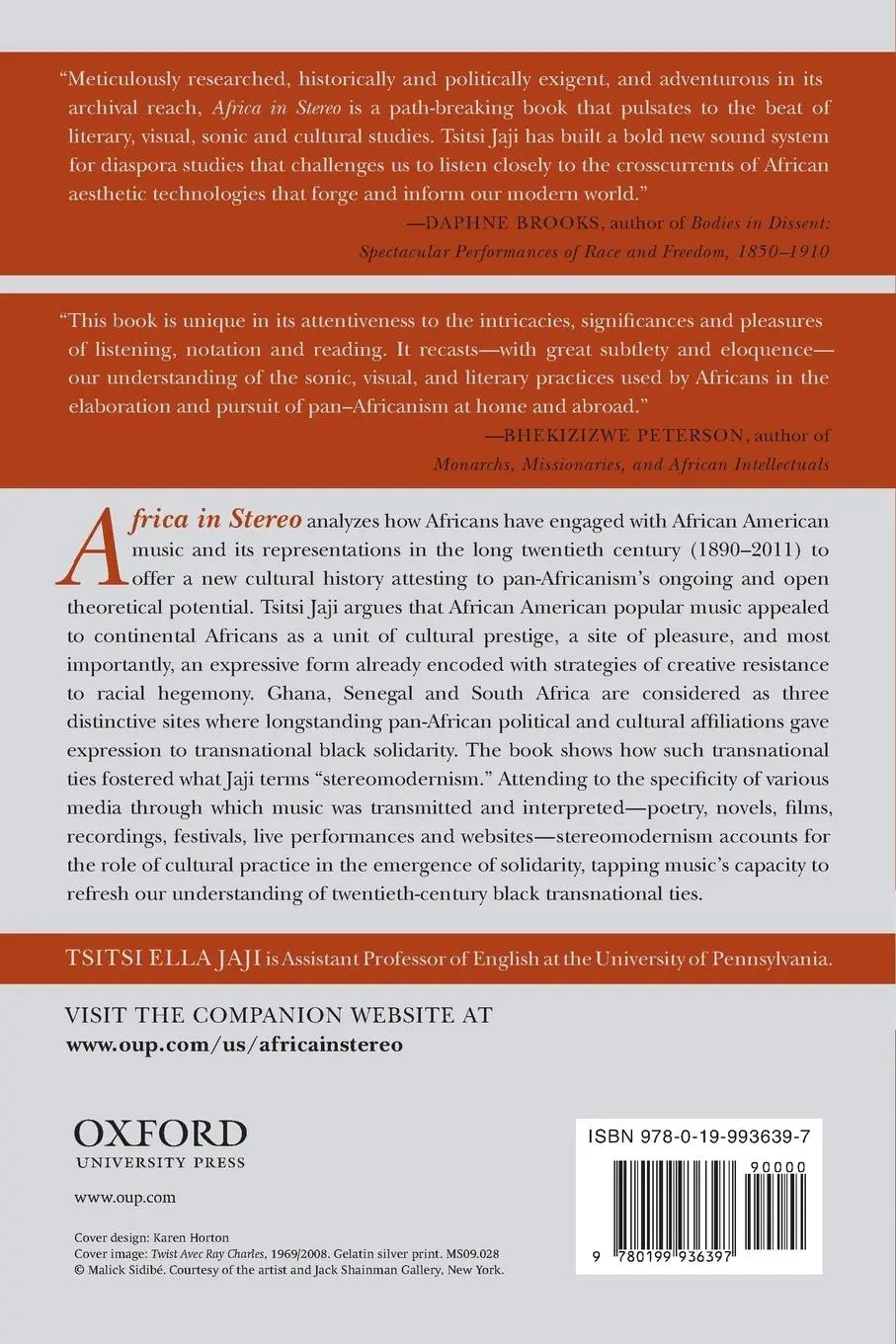Rückseite: 9780199936397 | Africa in Stereo | Modernism, Music, and Pan-African Solidarity | Jaji