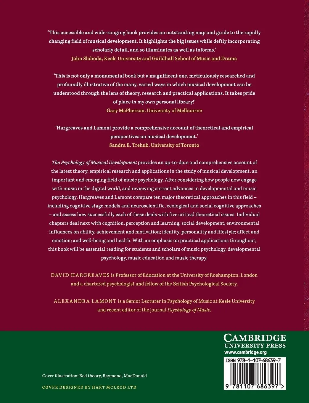 Rückseite: 9781107686397 | The Psychology of Musical Development | David Hargreaves (u. a.)