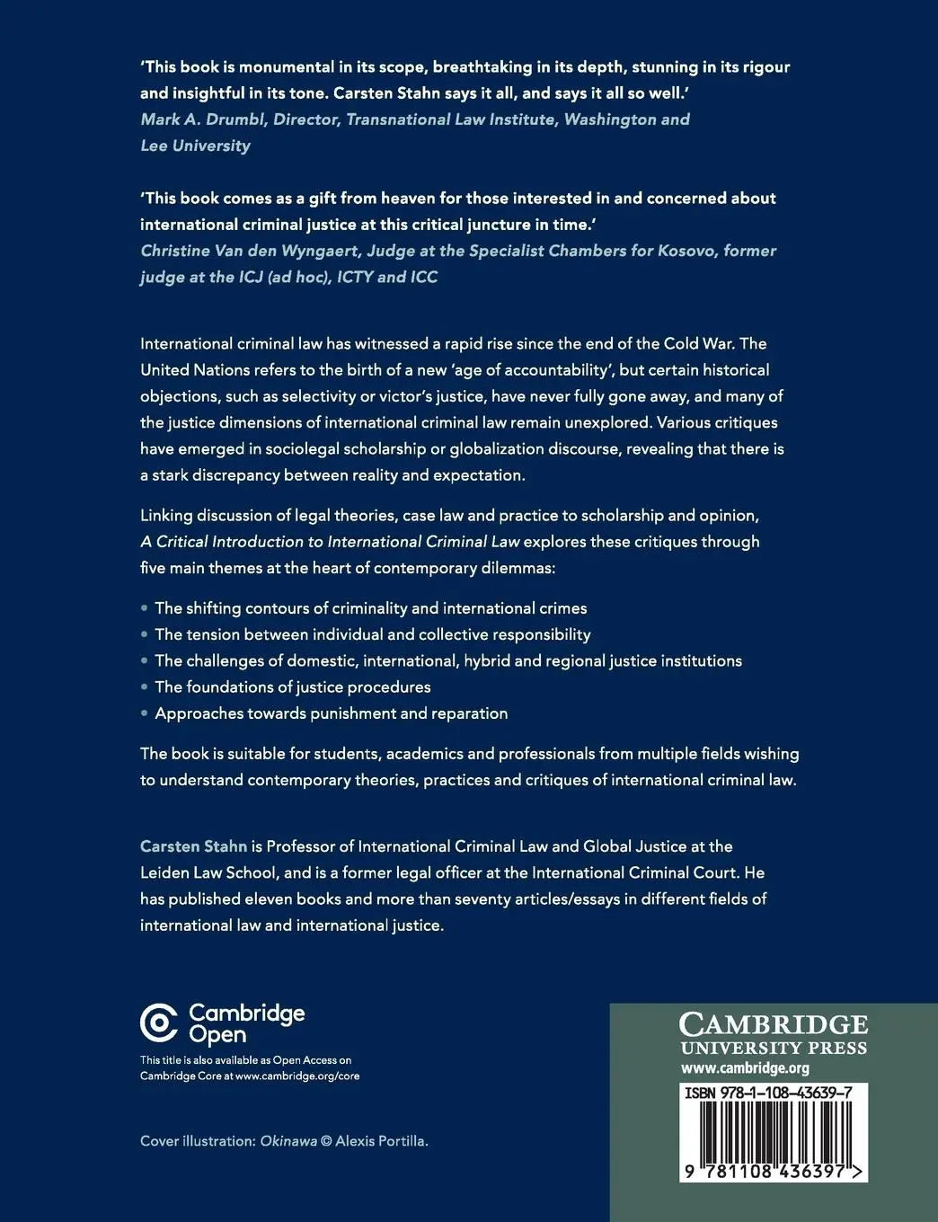 Rückseite: 9781108436397 | A Critical Introduction to International Criminal Law | Carsten Stahn