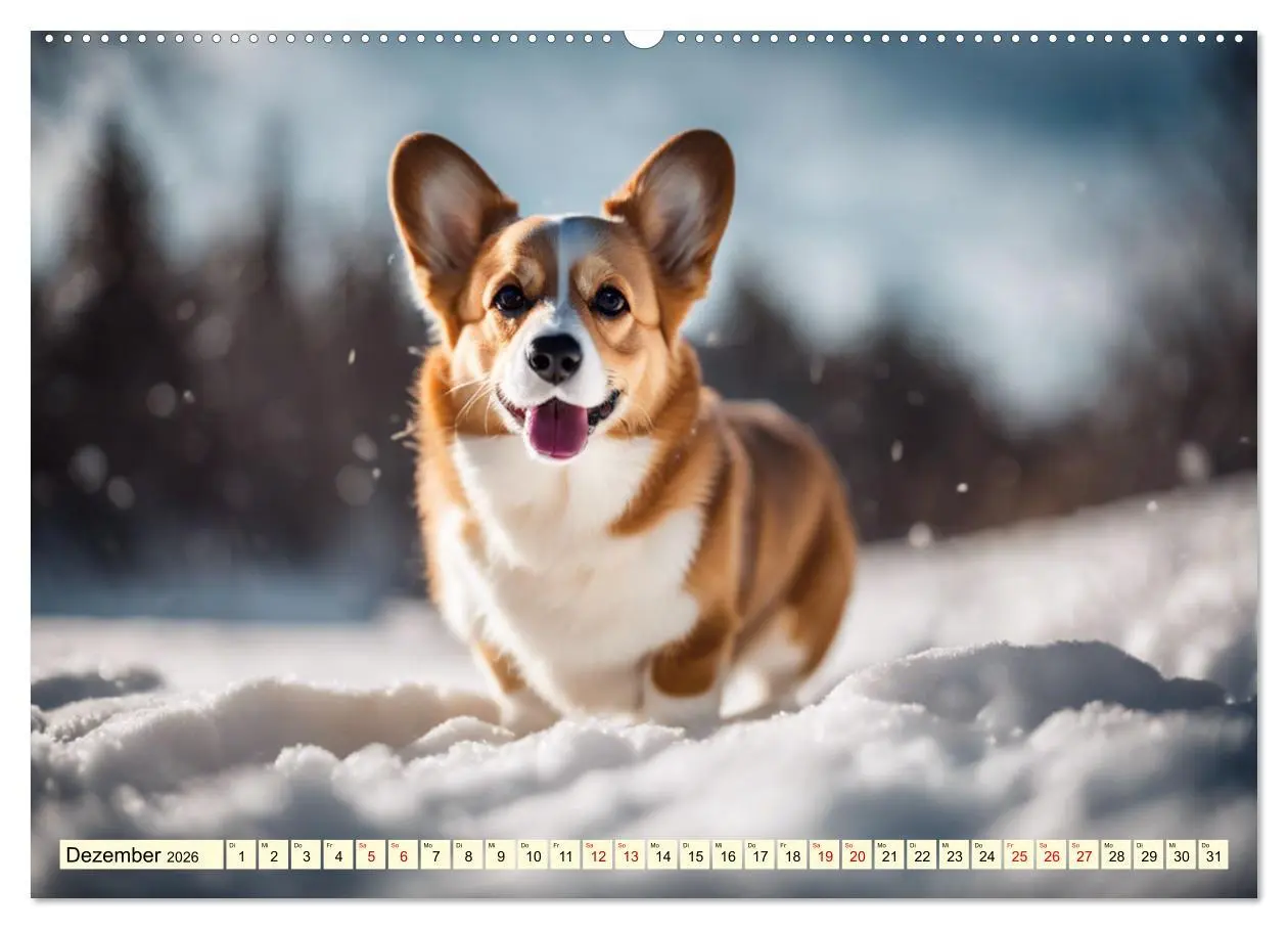 Bild: 9783457406397 | Welsh Corgi Pembroke (Wandkalender 2026 DIN A2 quer), CALVENDO...