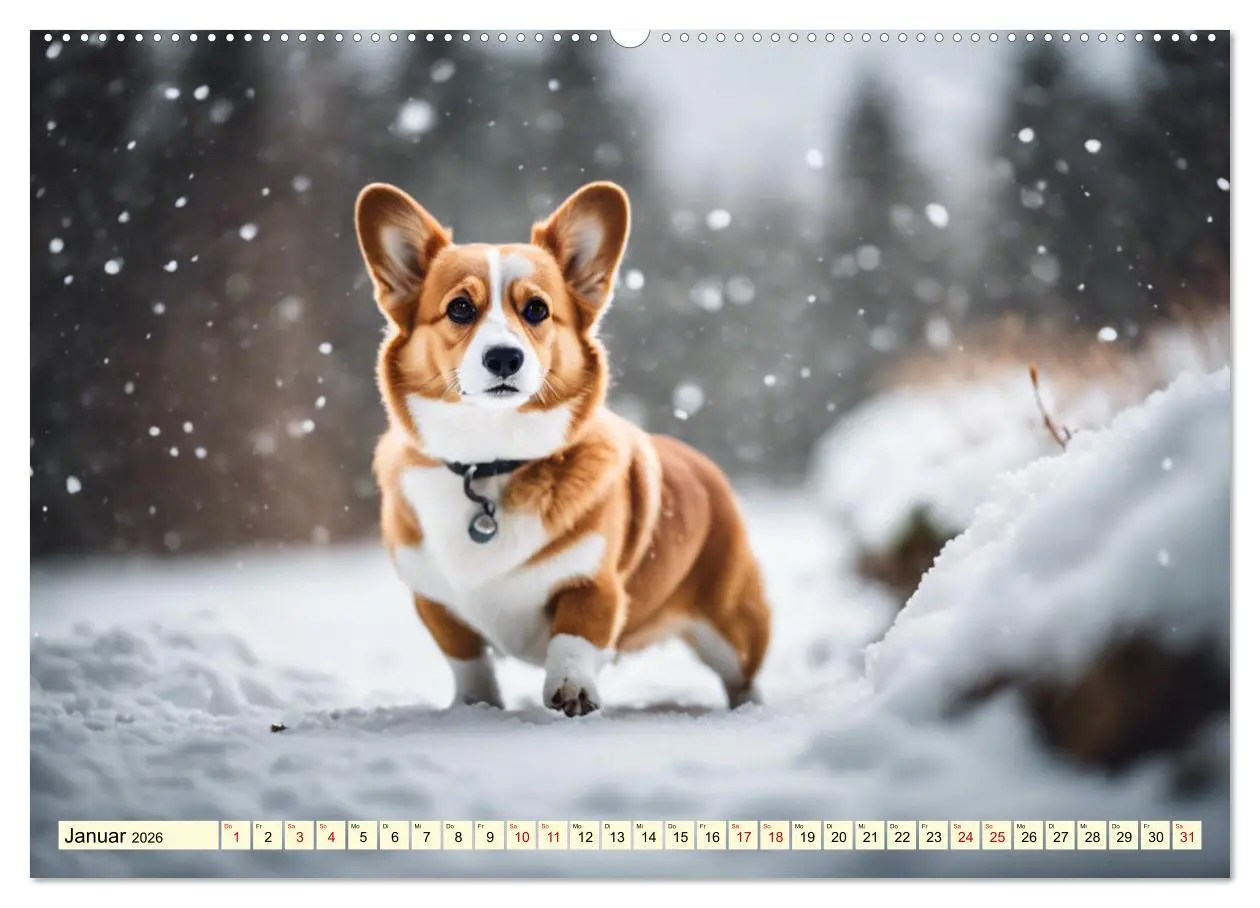 Bild: 9783457406397 | Welsh Corgi Pembroke (Wandkalender 2026 DIN A2 quer), CALVENDO...