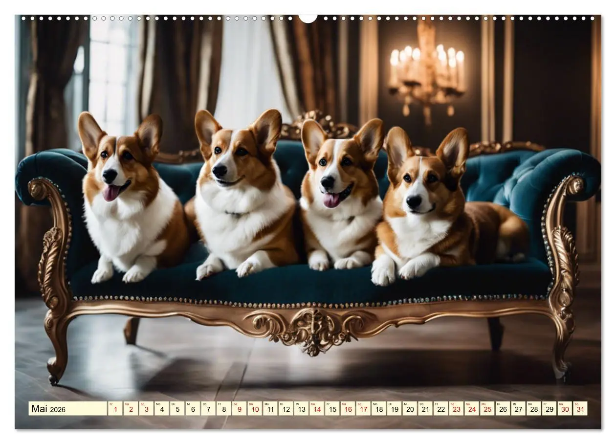 Bild: 9783457406397 | Welsh Corgi Pembroke (Wandkalender 2026 DIN A2 quer), CALVENDO...