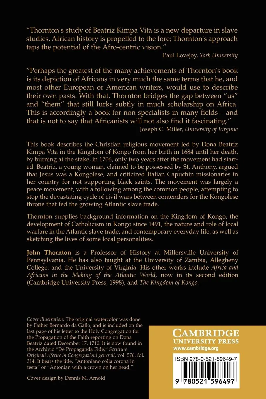 Rückseite: 9780521596497 | The Kongolese Saint Anthony | John Kelly Thornton | Taschenbuch | 1998