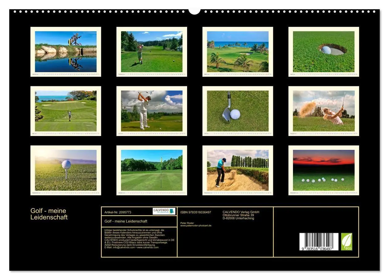 Bild: 9783516036497 | Golf - meine Leidenschaft (hochwertiger Premium Wandkalender 2026...
