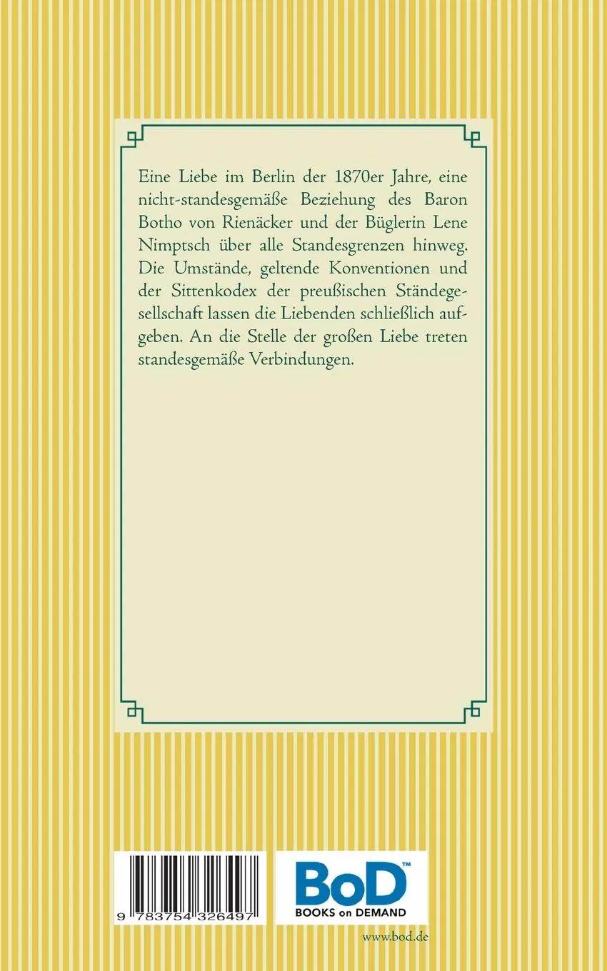 Rückseite: 9783754326497 | Irrungen, Wirrungen | Theodor Fontane | Taschenbuch | Paperback | 2021
